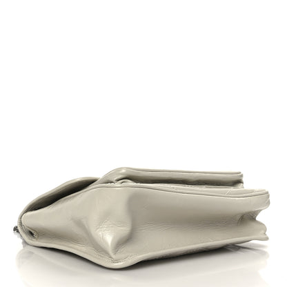 Saint Laurent Crinkled Calfskin Matelasse Monogram Medium Niki Chain Satchel Ivory 4 of 9