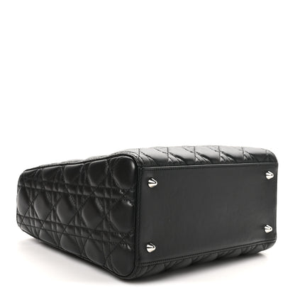 Christian Dior Lambskin Cannage Medium Lady Dior Black 9 of 10