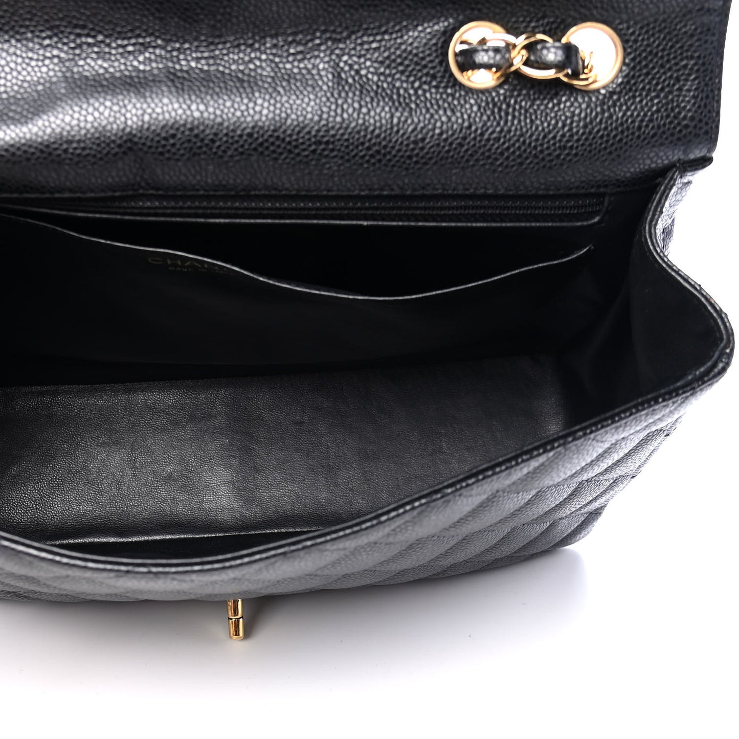 Caviar Quilted Jumbo Single Flap Black