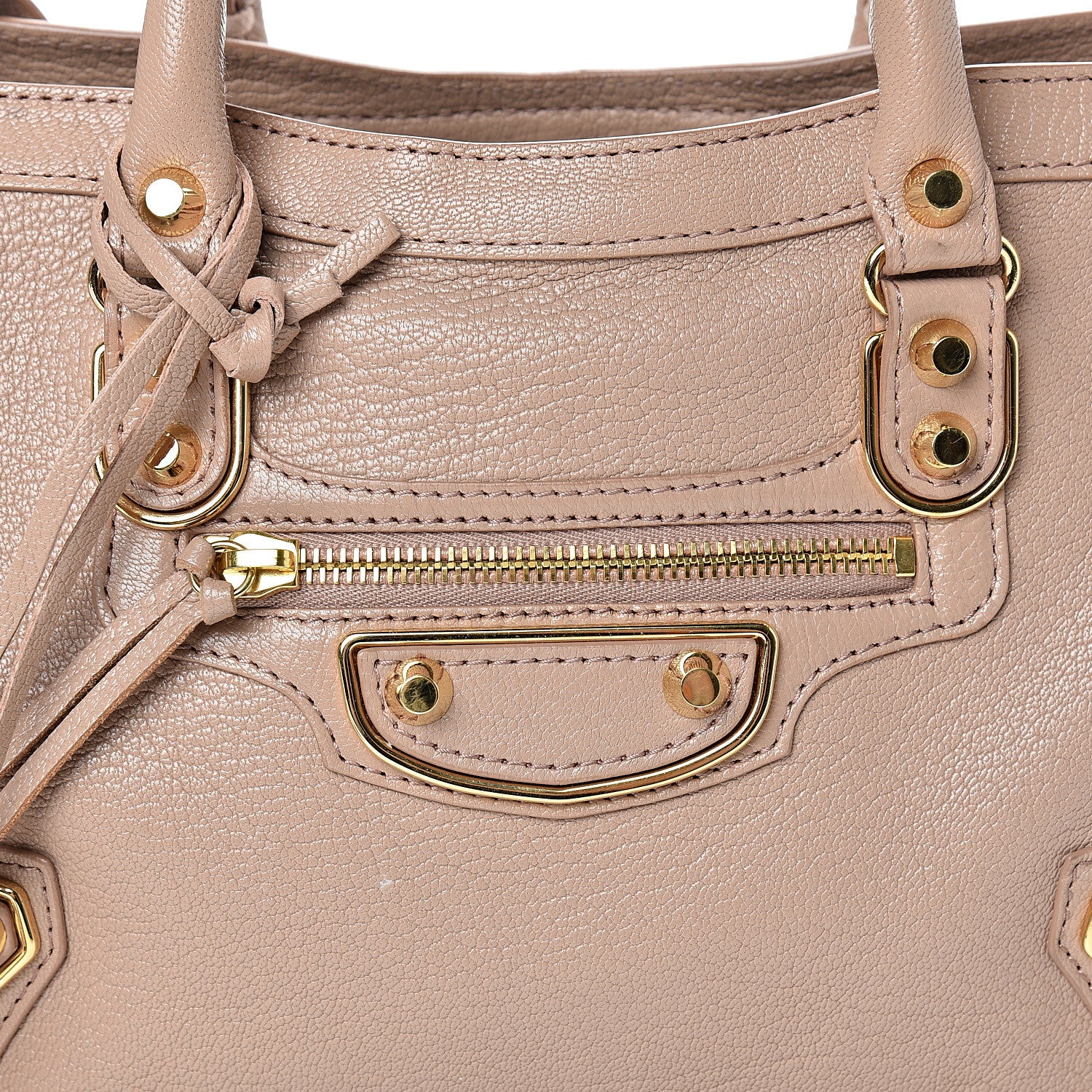 Balenciaga Chevre Gold Metallic Edge Hardware S City Rose Des Sables 7 of 14