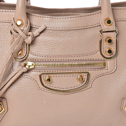 Balenciaga Chevre Gold Metallic Edge Hardware S City Rose Des Sables 7 of 14