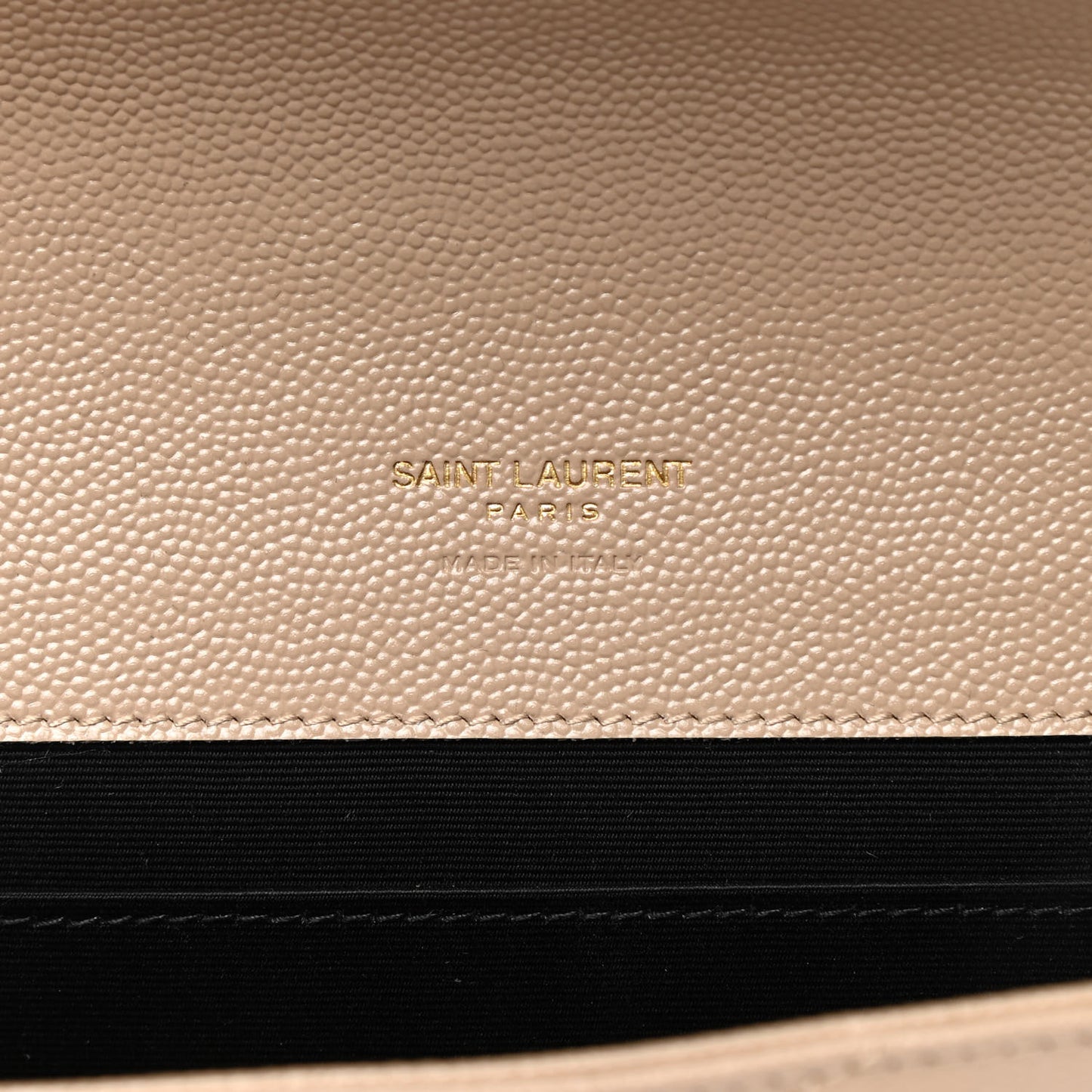 Grain De Poudre Matelasse Chevron Monogram Envelope Clutch Dark Beige