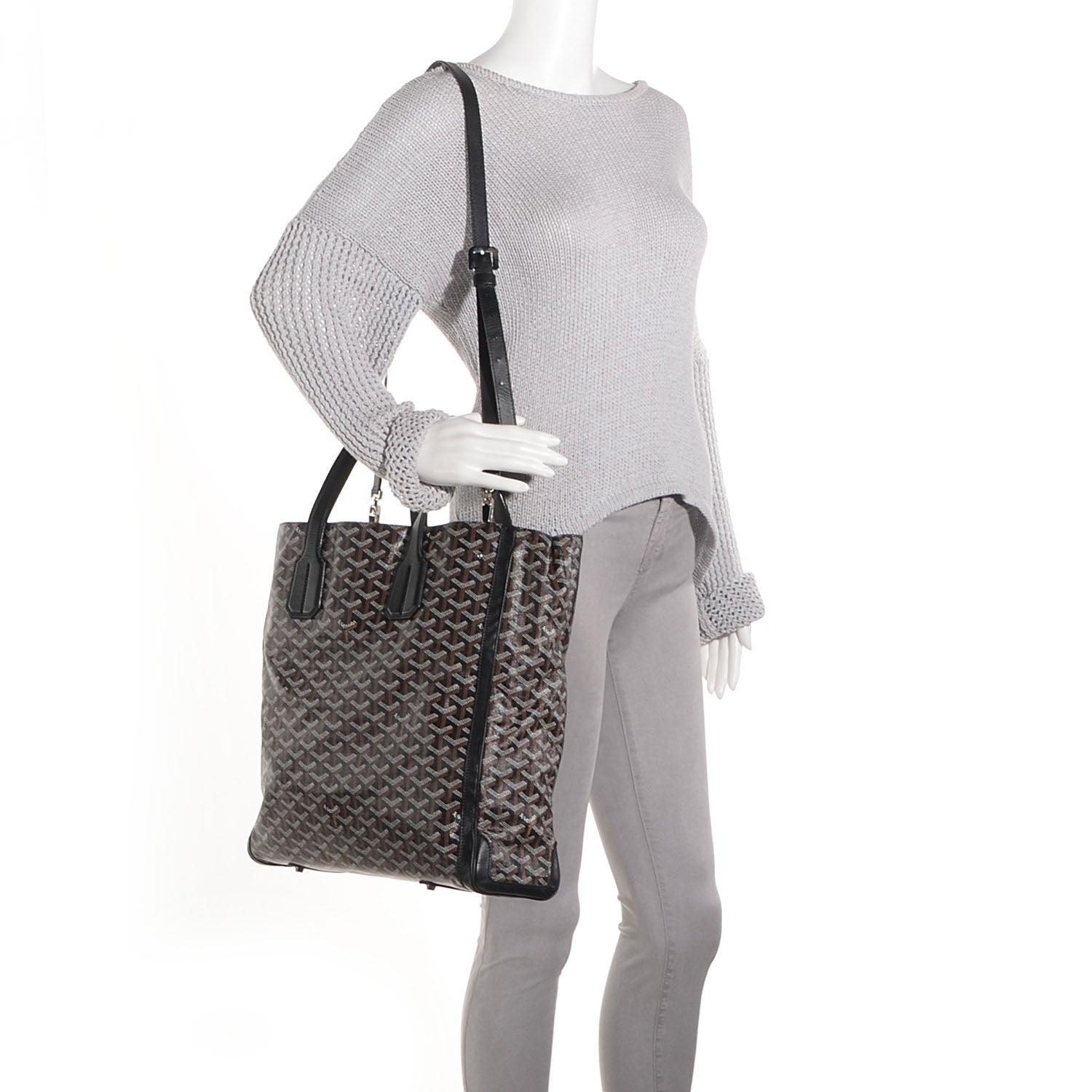 Goyard Goyardine Voltaire Tote Black 3 of 9