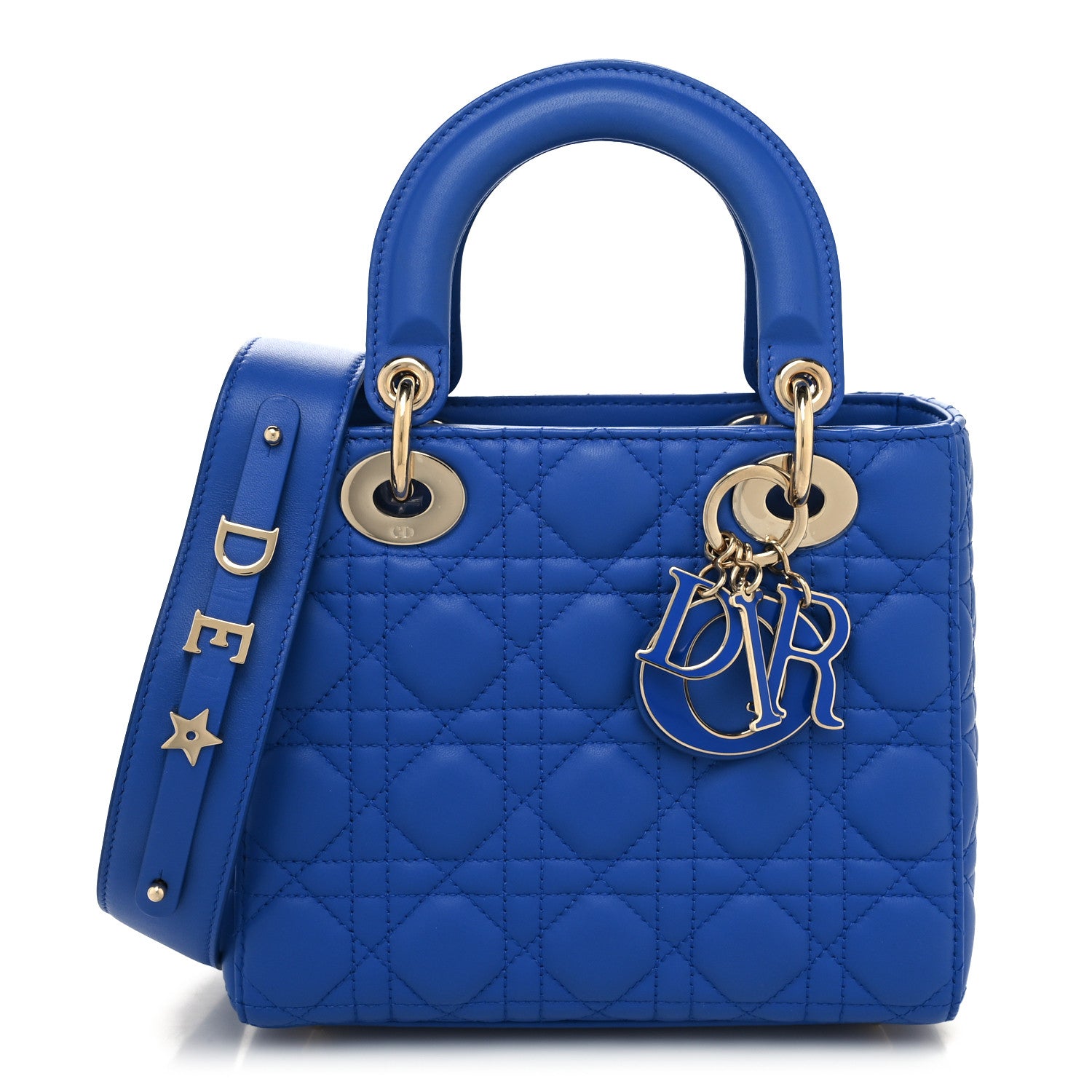 Christian Dior Lambskin Cannage Small My ABCDior Lady Dior Blue 1 of 12