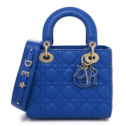 Christian Dior Lambskin Cannage Small My ABCDior Lady Dior Blue 1 of 12