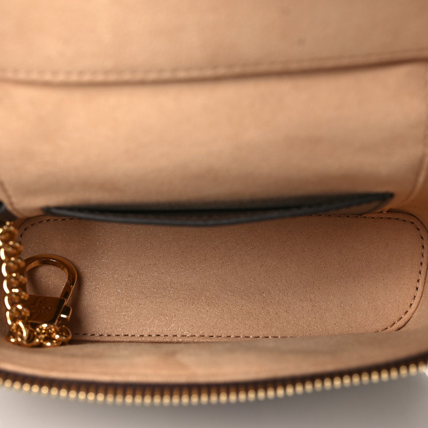 GG Supreme Monogram Textured Calfskin Web Mini Ophidia Top Handle Bag Beige Ebony New Acero