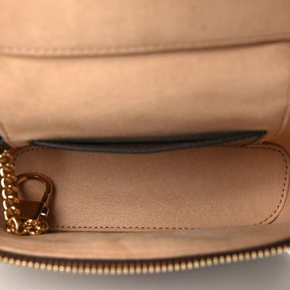 Gucci GG Supreme Monogram Textured Calfskin Web Mini Ophidia Top Handle Bag Beige Ebony New Acero 4 of 9