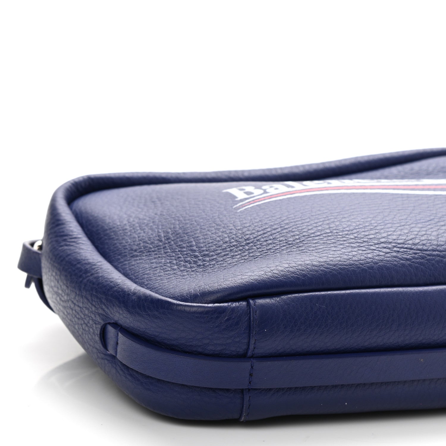 Balenciaga Calfskin Political Campaign Logo S Everyday Camera Bag Bleu 9 of 10