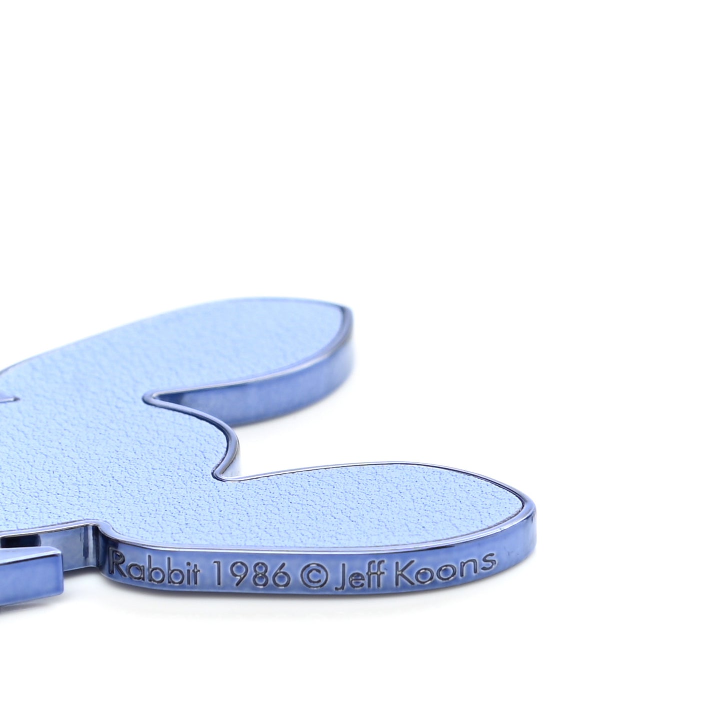 Calfskin Jeff Koons Masters LV Rabbit Bag Charm Blue