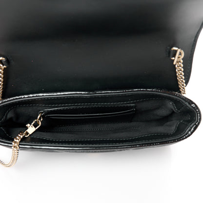Gucci Patent Lambskin Matelasse Mini GG Marmont Shoulder Bag With Case Black 6 of 11