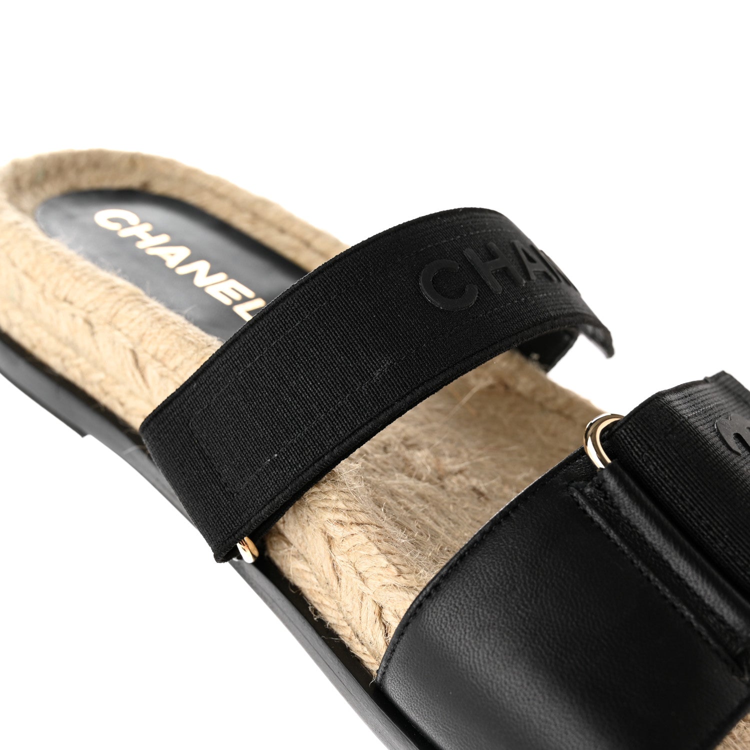 Chanel Lambskin Mules Elastic 37 Black 12 of 13