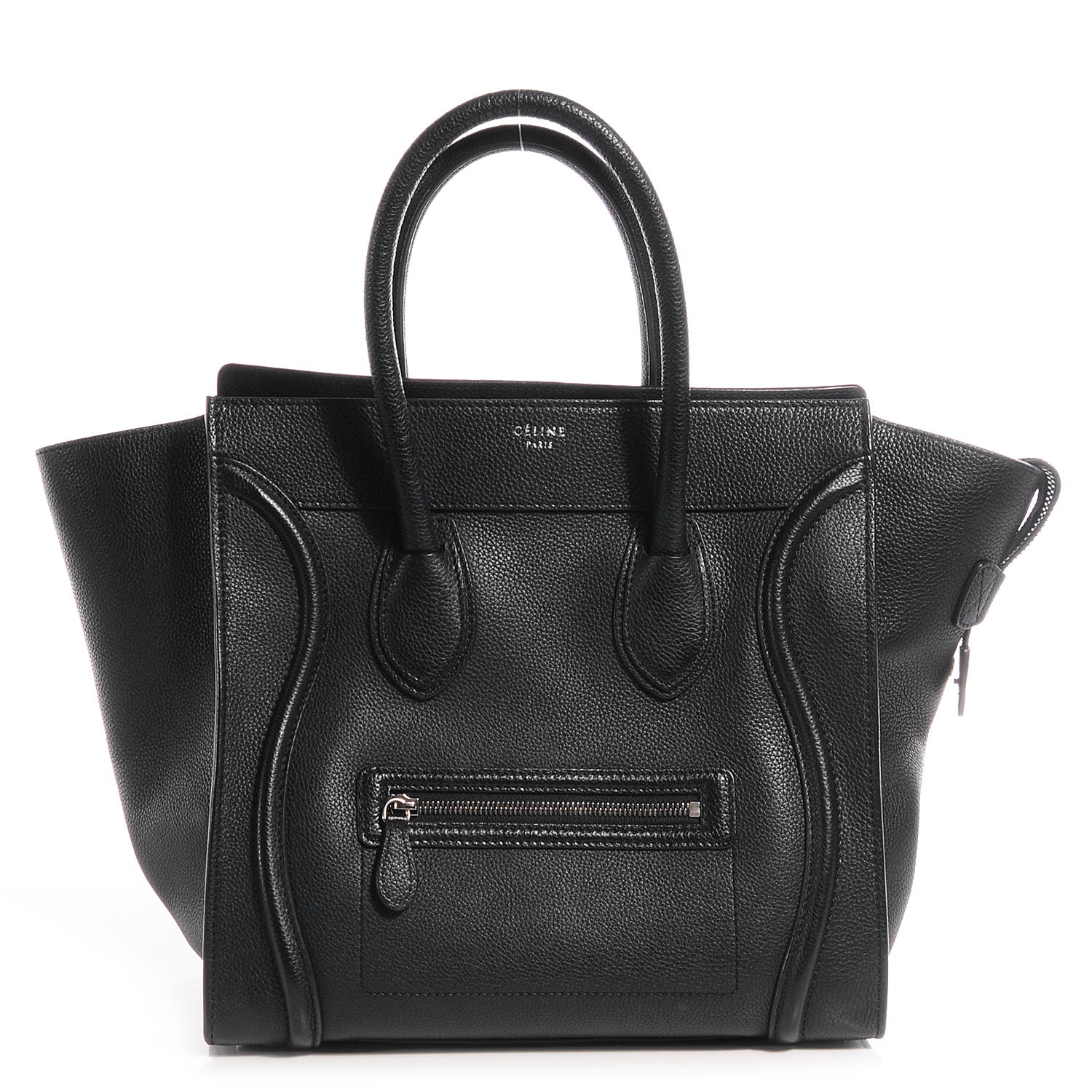 Celine Drummed Calfskin Mini Luggage Black 1 of 9