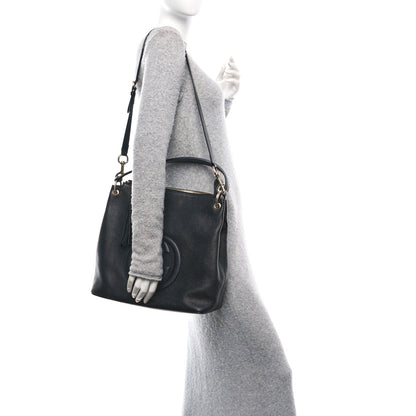 Gucci Pebbled Calfskin Large Soho Hobo Black 2 of 11