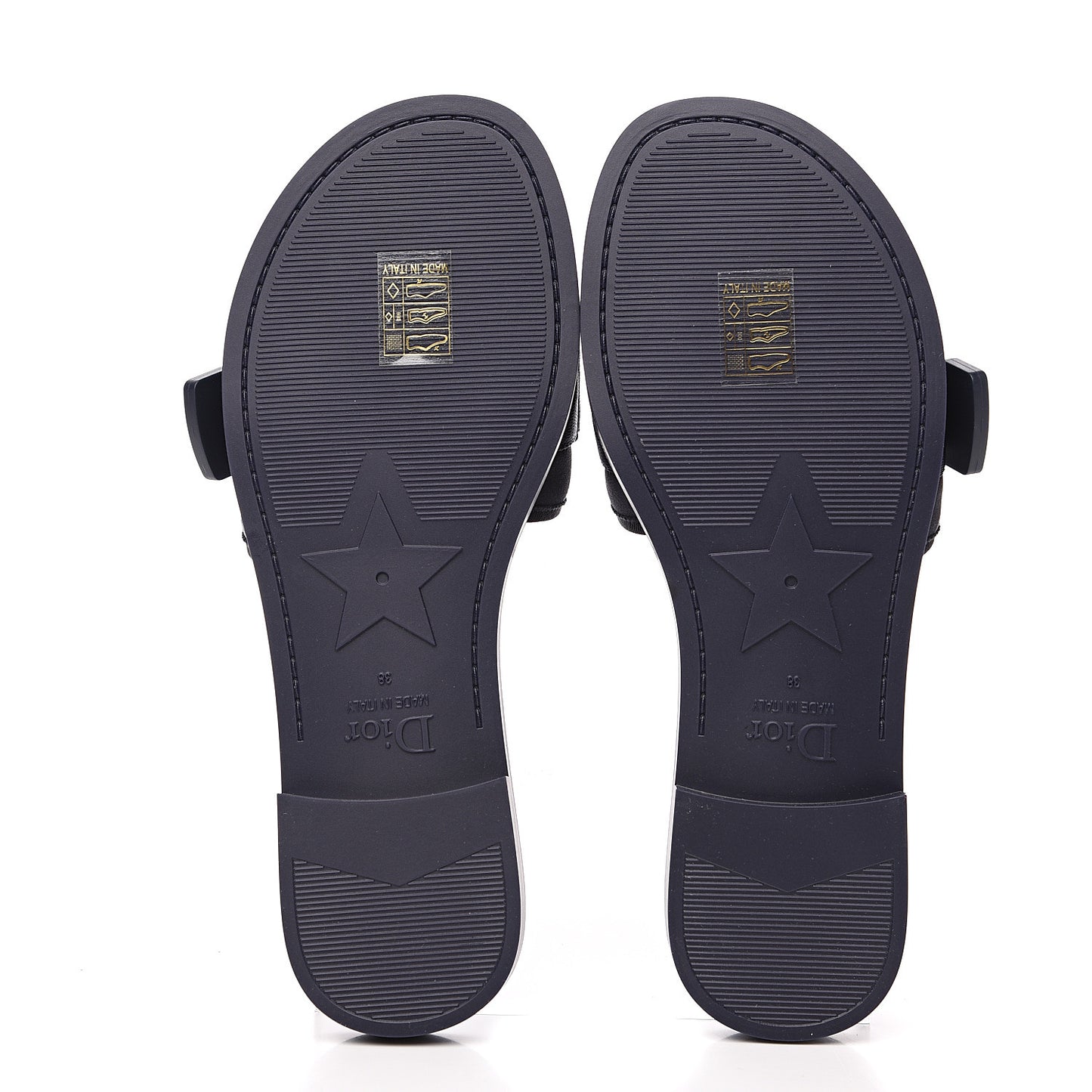 Technical Stretch Fabric Camouflage Dio(r)evolution Slide Sandals 38 Deep Blue