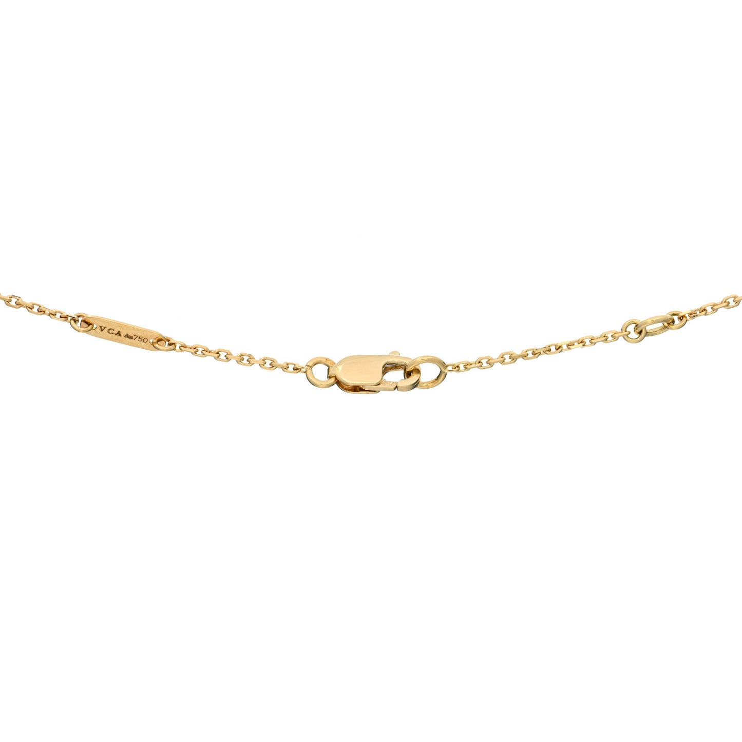 18K Yellow Gold Mother of Pearl Sweet Alhambra Pendant Necklace