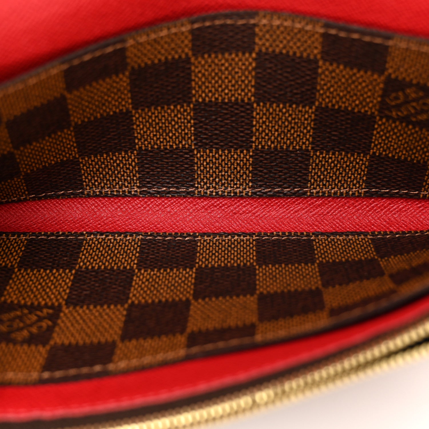 Louis Vuitton Damier Ebene Emilie Wallet Red 6 of 8