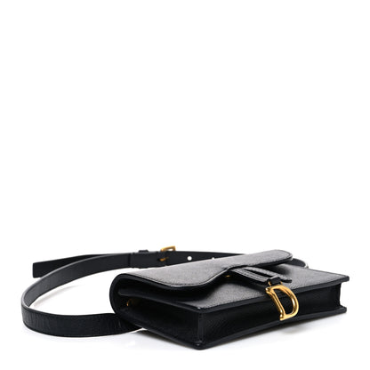 Christian Dior Grained Calfskin Saddle Belt Bag Black 3 of 8