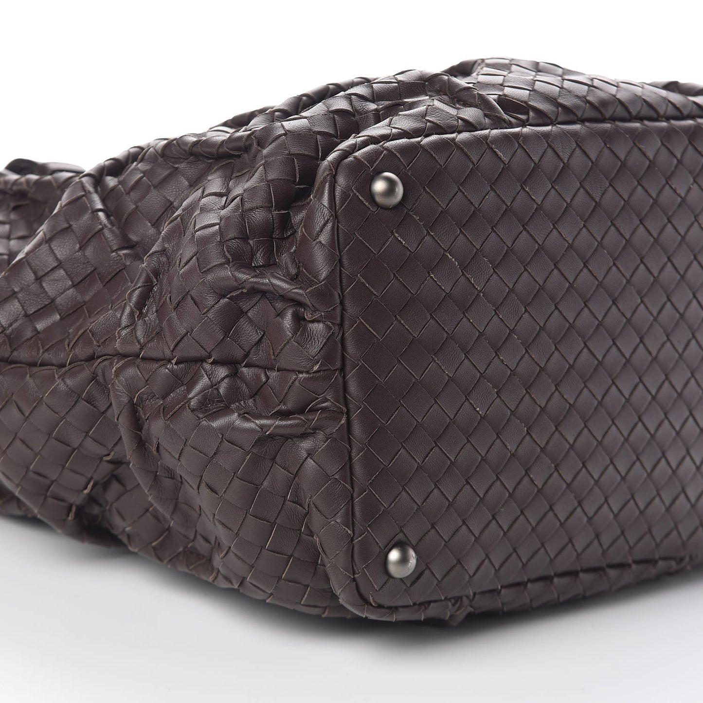 Nappa Intrecciato Pleated Tote Ebano