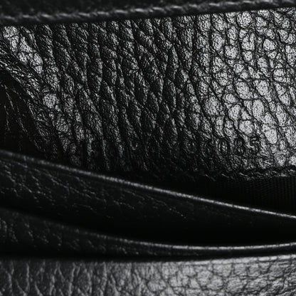 Gucci Pebbled Calfskin GG Marmont Card Case Black 7 of 8