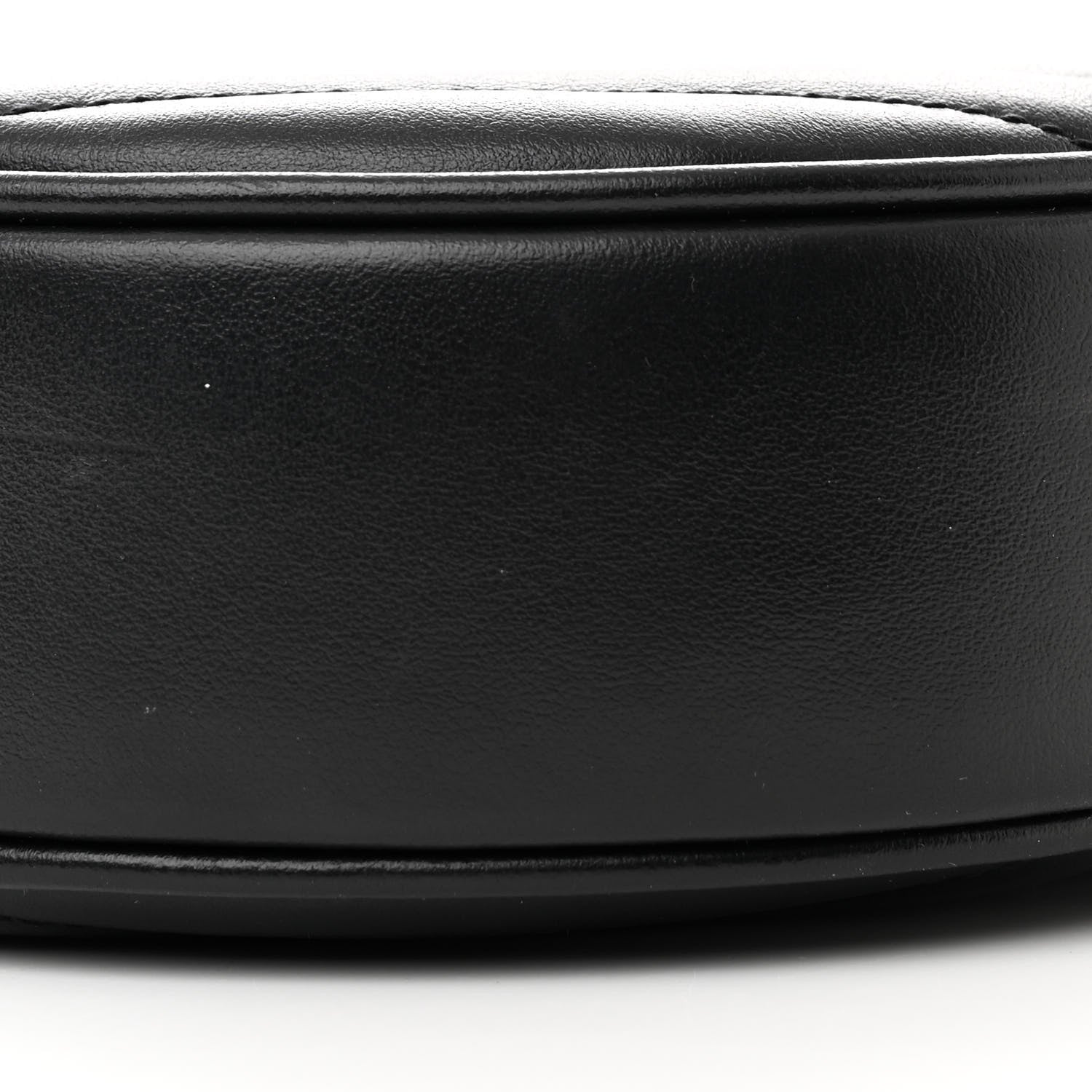 Saint Laurent Calfskin Matelasse Chevron Round Vinyle Camera Bag Black 10 of 13