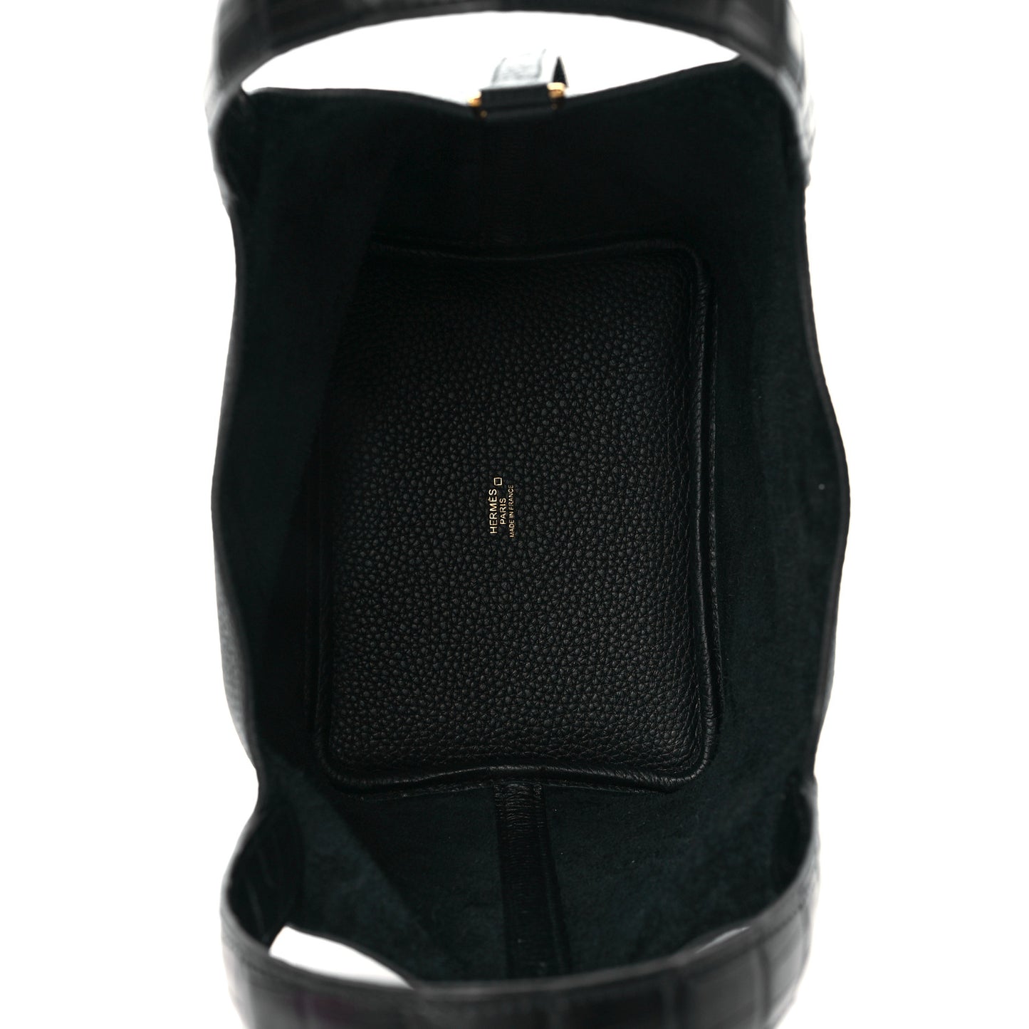 Taurillon Clemence Matte Alligator Picotin Lock Touch 18 PM Black