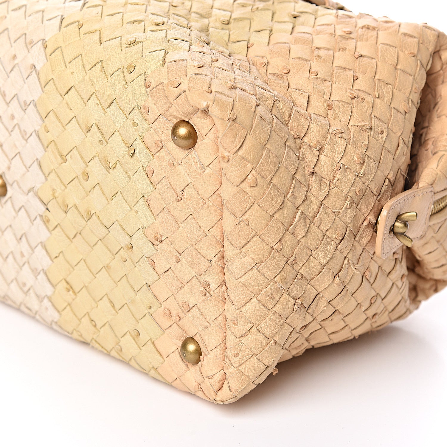 Bottega Veneta Ostrich Intrecciato Montaigne Nude Ivory 9 of 11