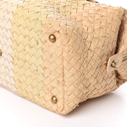 Bottega Veneta Ostrich Intrecciato Montaigne Nude Ivory 9 of 11