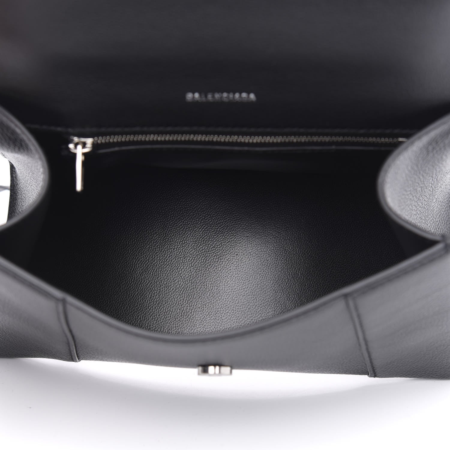 Balenciaga Grained Calfskin Small Hourglass Top Handle Bag Black 5 of 8