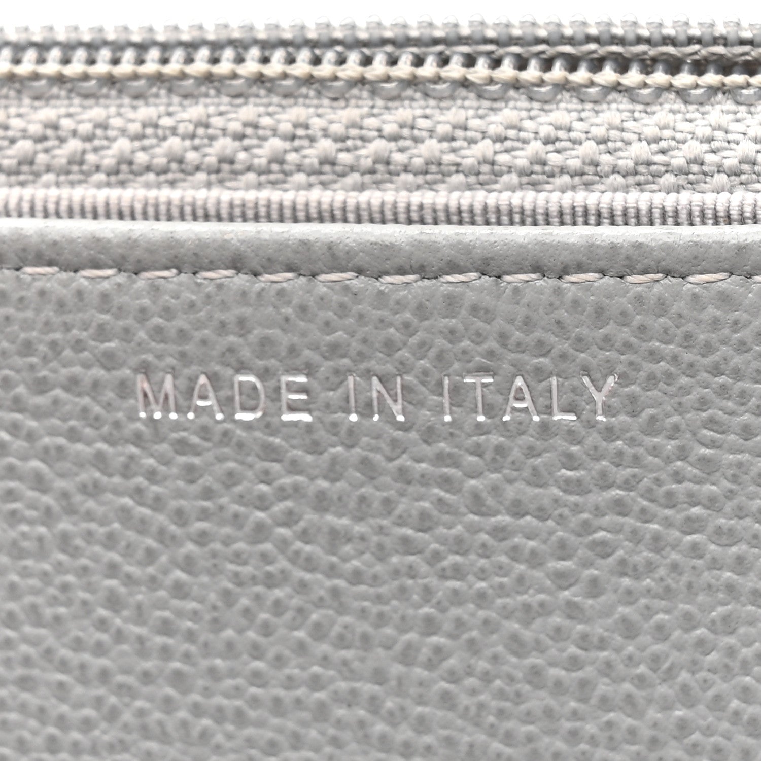 Chanel Grained Calfskin Quilted CC Box Wallet On Chain WOC Grey 6 of 16