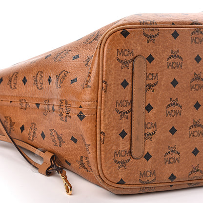 MCM Visetos Large Liz Reversible Shopper Tote Cognac 17 of 22