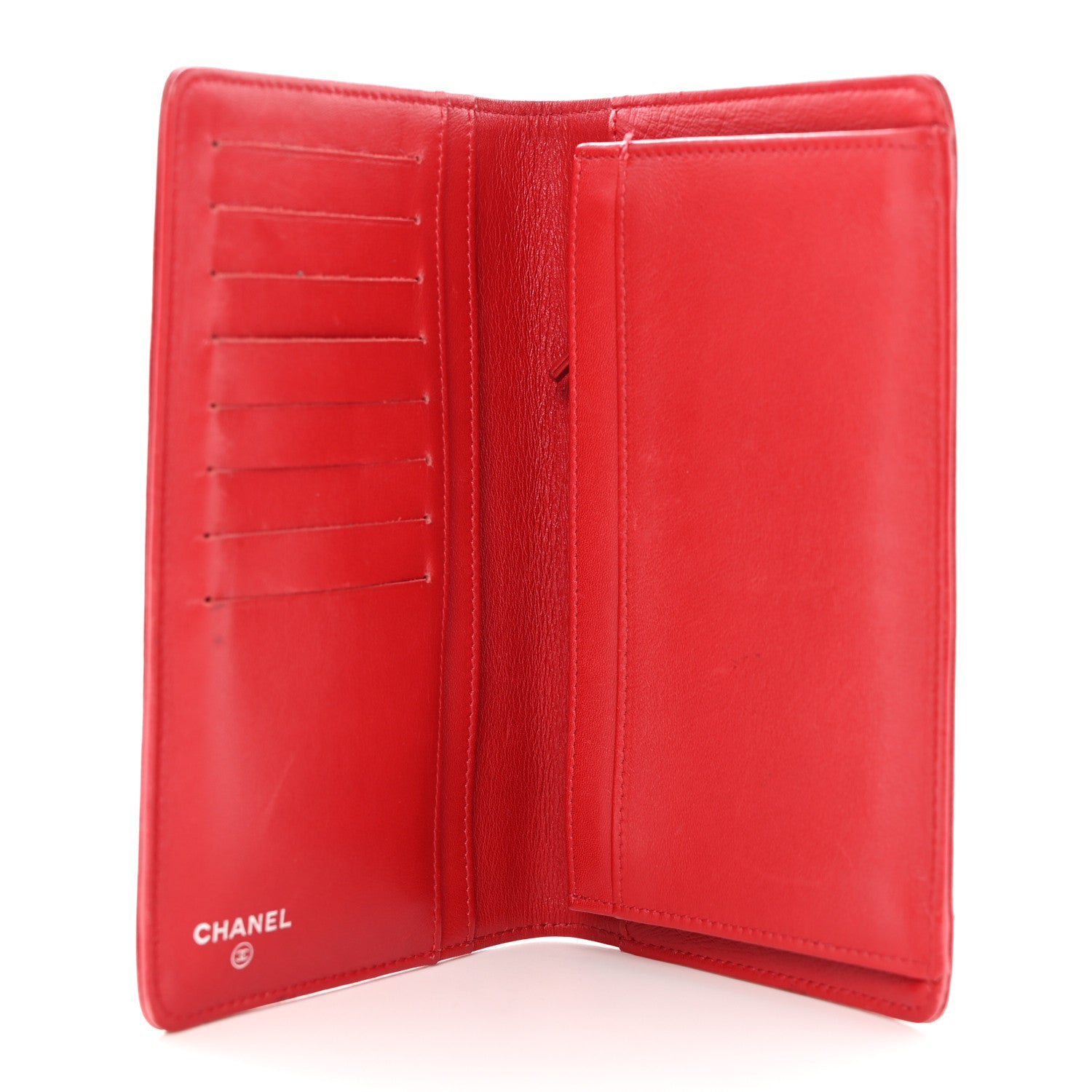 Chanel Caviar Sevruga Yen Wallet Red 5 of 15
