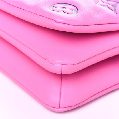 Louis Vuitton Lambskin Embossed Monogram Vuittamins Pochette Coussin Rose Violet 10 of 11
