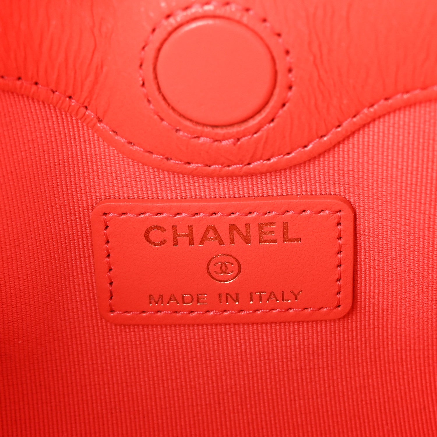 Chanel Shiny Lambskin Quilted Micro 31 Clutch With Chain Red 6 of 10