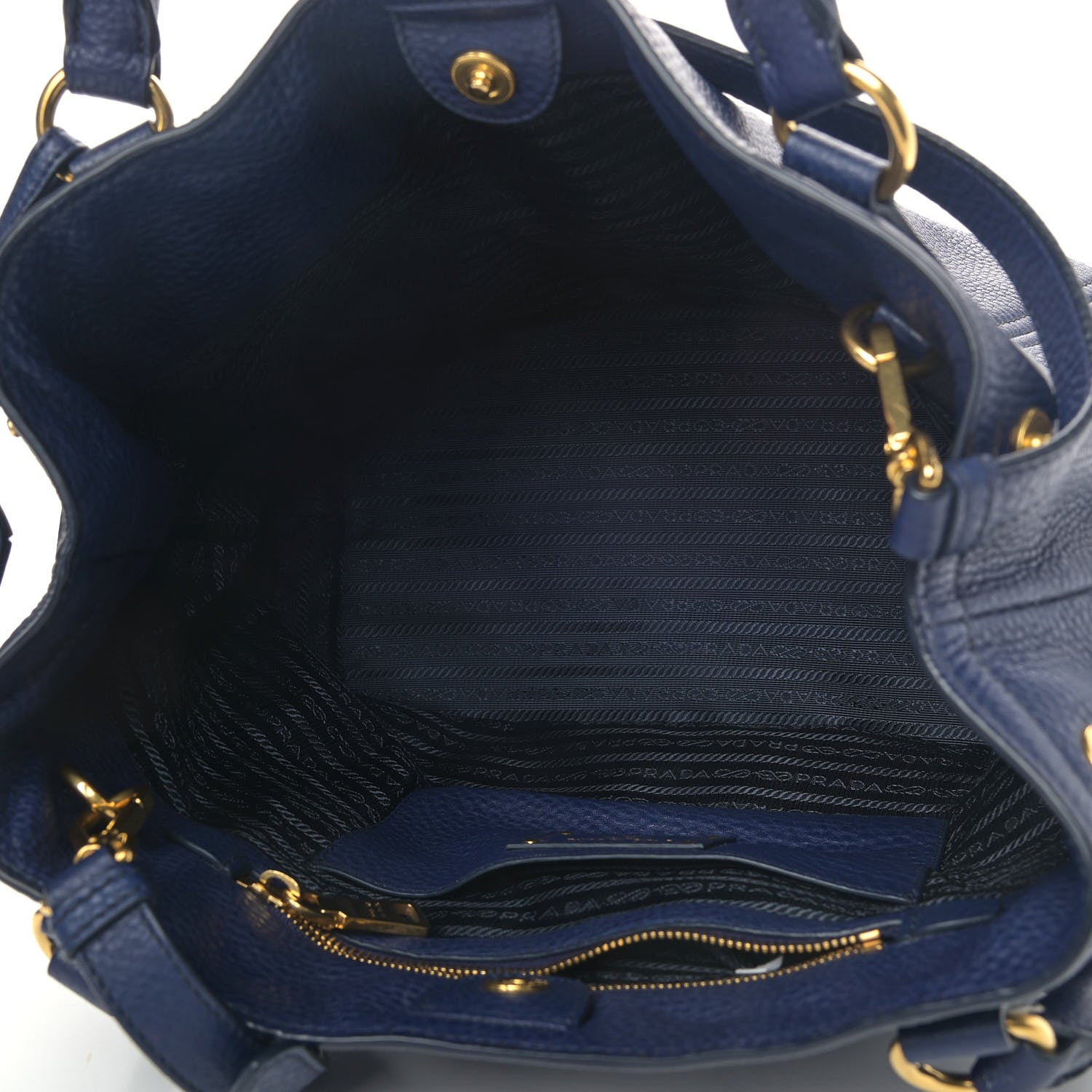 Prada Vitello Daino Tote Inchiostro 5 of 9