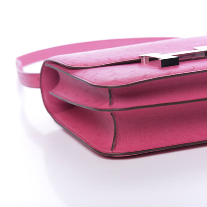 Hermes Ostrich Constance 24 Rose Tyrien 9 of 11