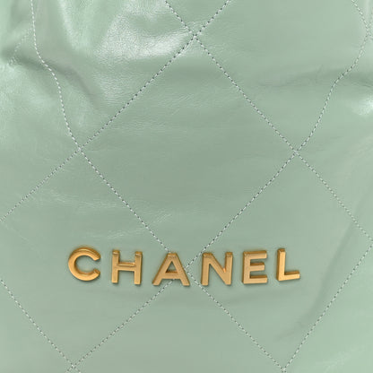 Chanel Shiny Calfskin Quilted Chanel 22 Light Green 9 of 11