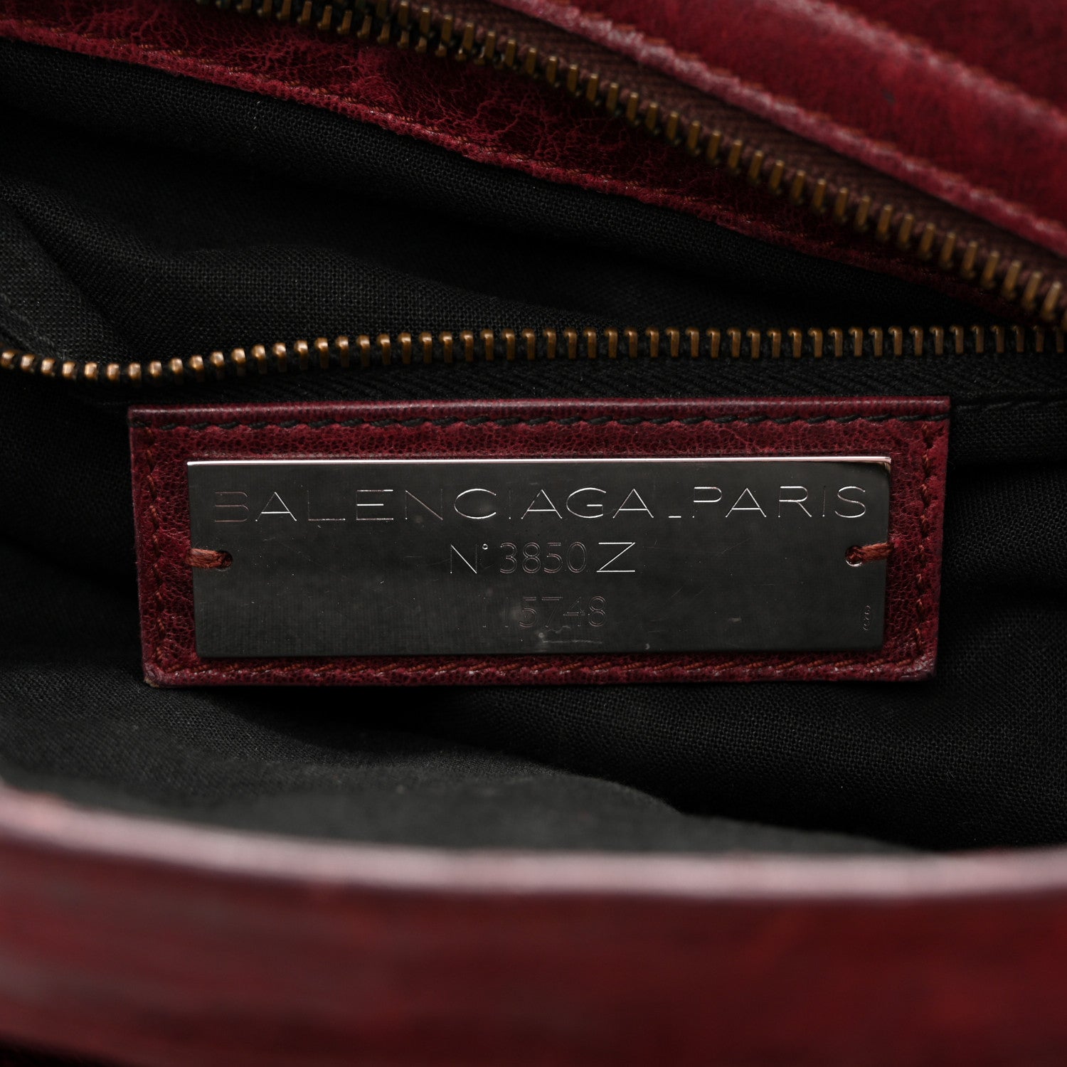 Balenciaga Agneau Classic Hardware City Dark Wine 7 of 18
