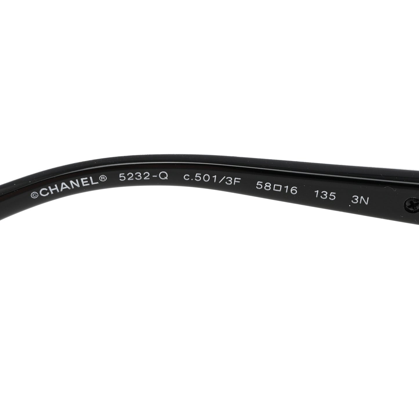 Acetate Quilted CC Sunglasses 5232-Q Black White