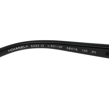 Chanel Acetate Quilted CC Sunglasses 5232-Q Black White 5 of 7