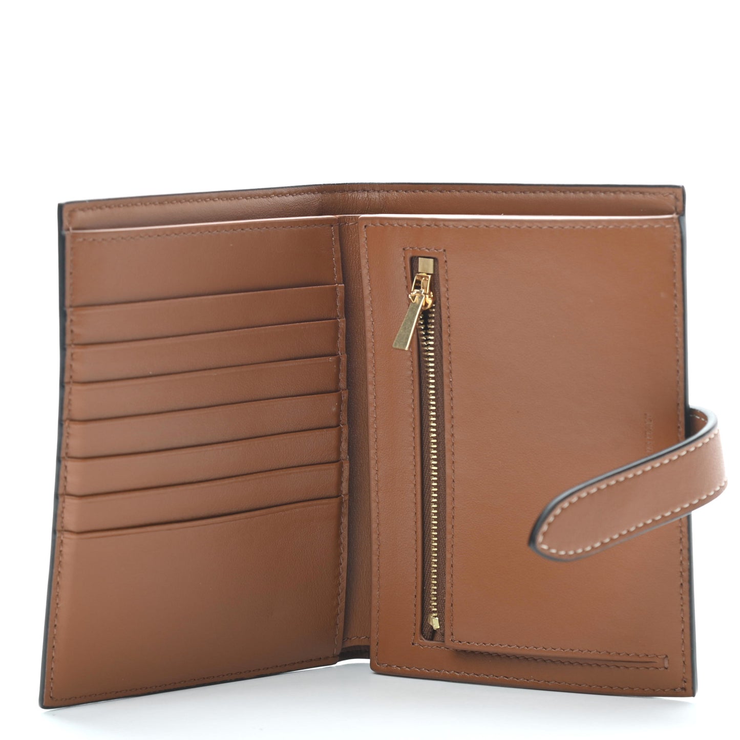 Canvas Triomphe Medium Strap Wallet Tan