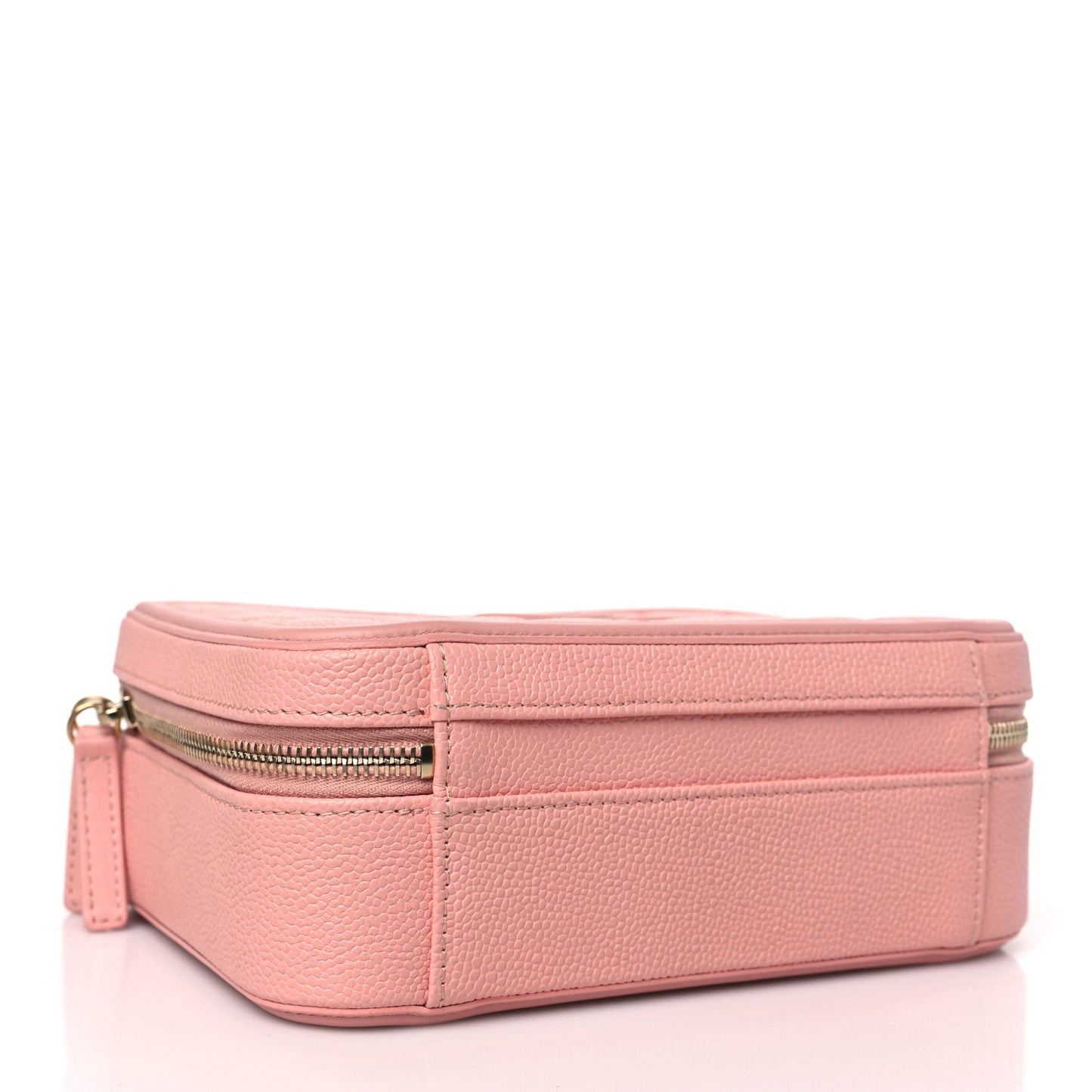 Caviar Quilted Medium CC Filigree Vanity Case Rose Pink