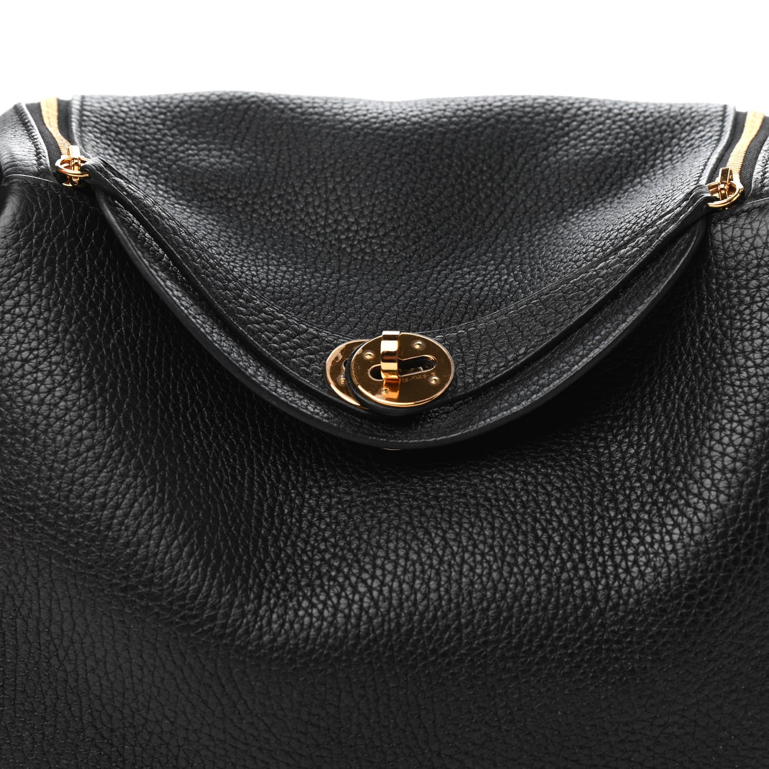 Hermes Taurillon Clemence Lindy 26 Black 9 of 10