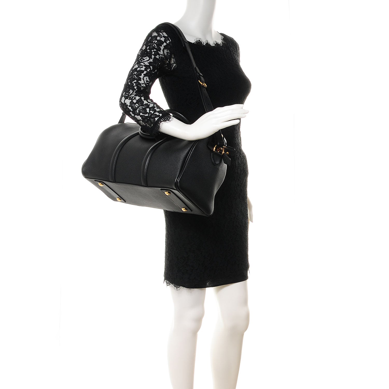 Louis Vuitton Calfskin SC Bag Black 2 of 7