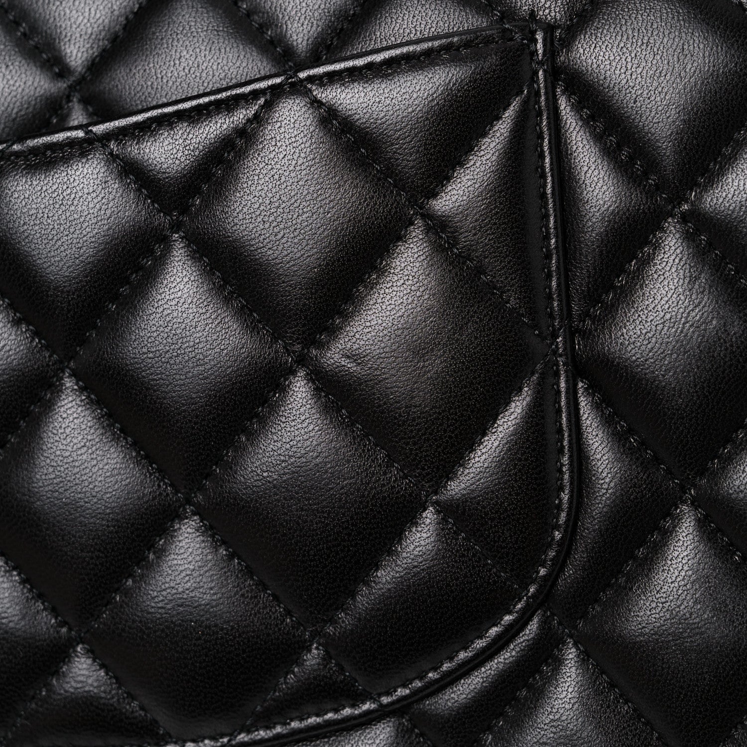 Chanel Lambskin Quilted Medium Double Flap Black 15 of 16