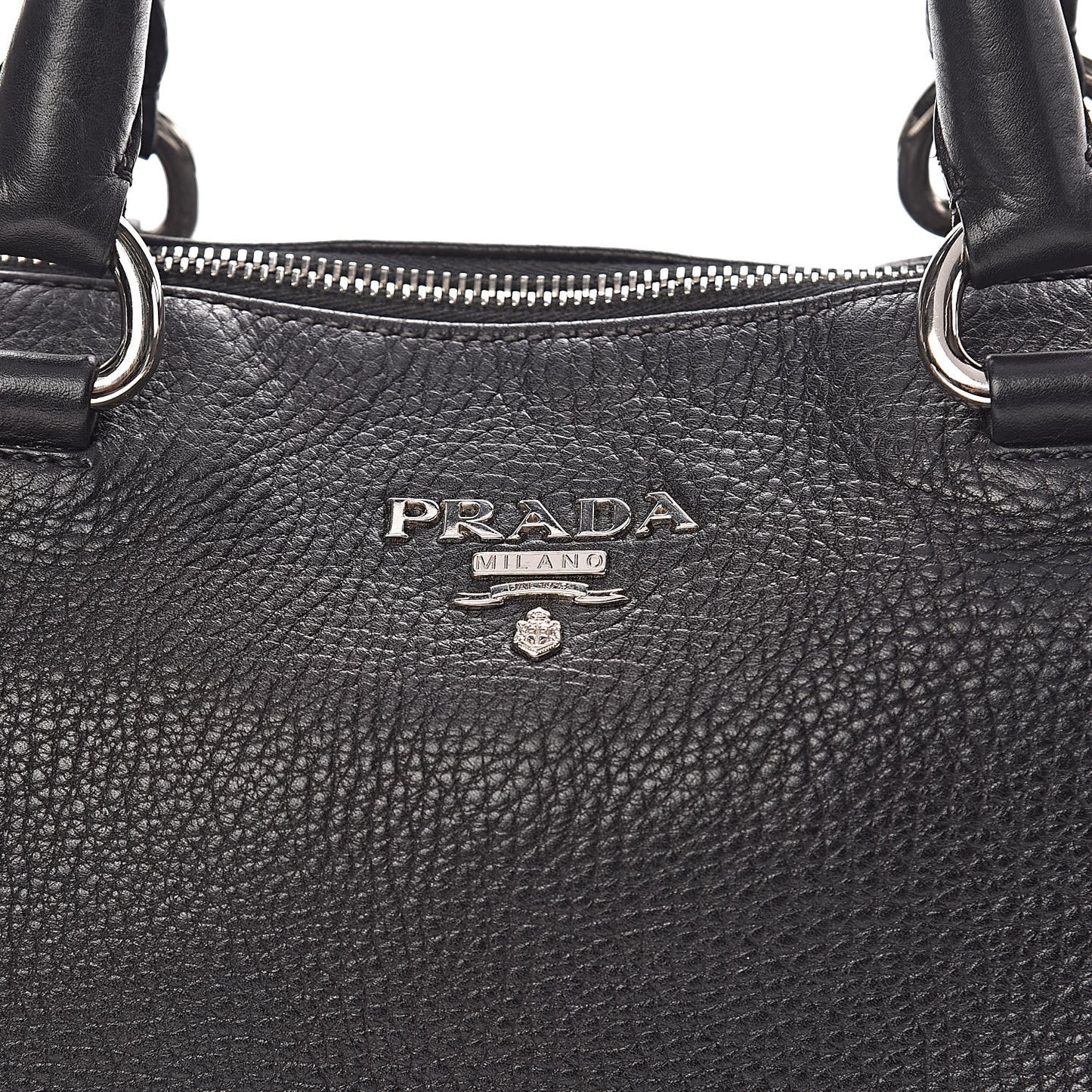 Vitello Daino Shopping Satchel Black