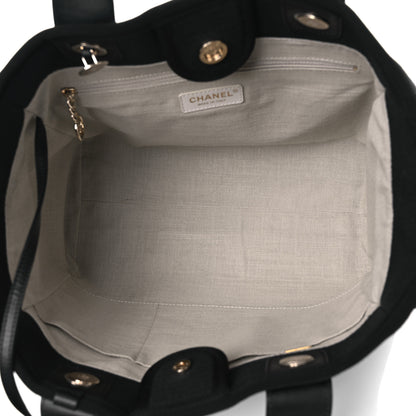 Chanel Mixed Fibers Small Deauville Tote Navy 6 of 11