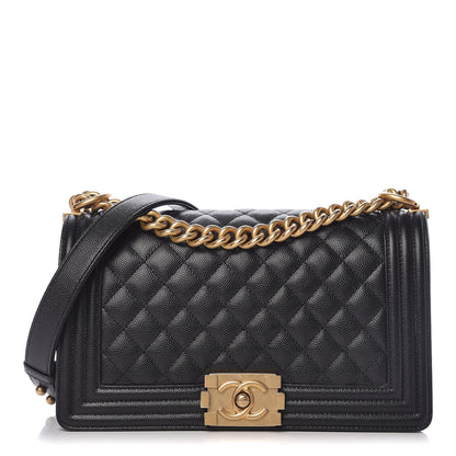 Chanel Caviar Quilted Medium Boy Flap Black 1 of 10