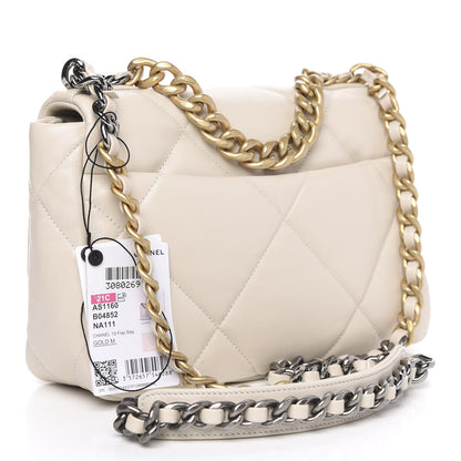 Chanel Lambskin Quilted Medium 19 Flap Light Beige 3 of 10
