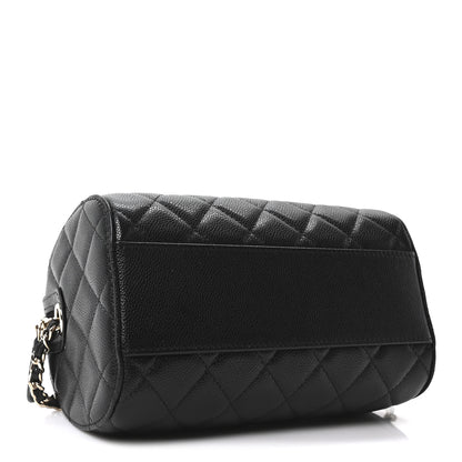 Chanel Caviar Quilted Barrel Purse With Chain  Black 4 of 11