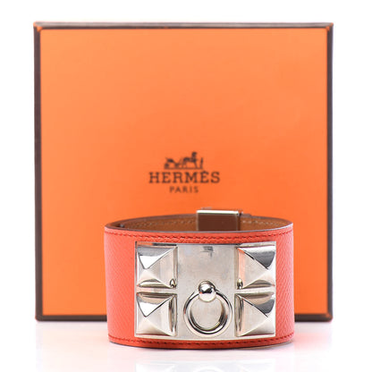 Hermes Epsom Collier de Chien CDC L Bracelet Orange Poppy 7 of 7